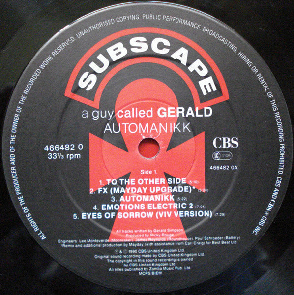 A Guy Called Gerald - Automanikk [Limited Edition w/ 12"]