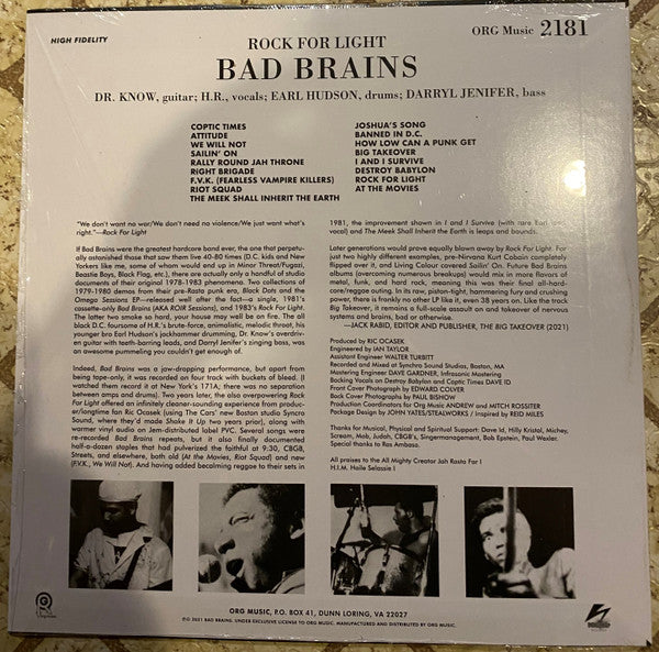 Bad Brains - Rock For Light [Punk Note Edition]