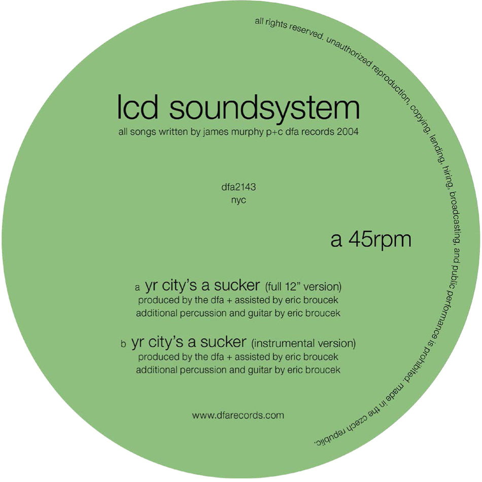 LCD Soundsystem - Yr City's A Sucker