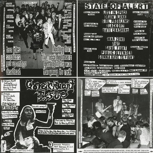 Teen Idles/SOA/Government Issue/Youth Brigade - Four Old Seven Inches