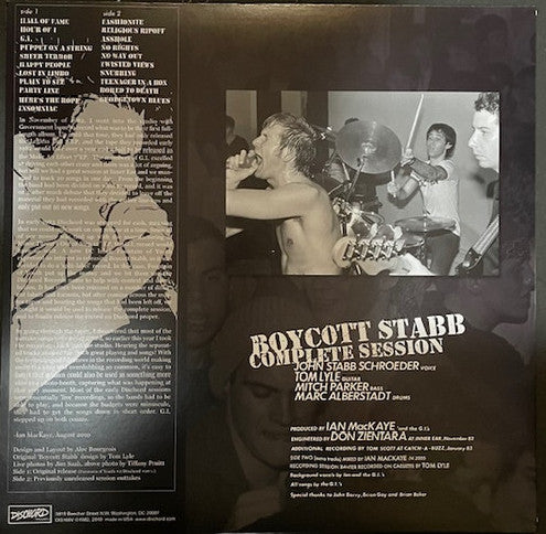 Government Issue - Boycott Stabb Complete Session [White Vinyl]