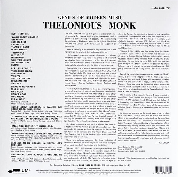 Thelonious Monk - Genius Of Modern Music [Blue Note Classic Series]