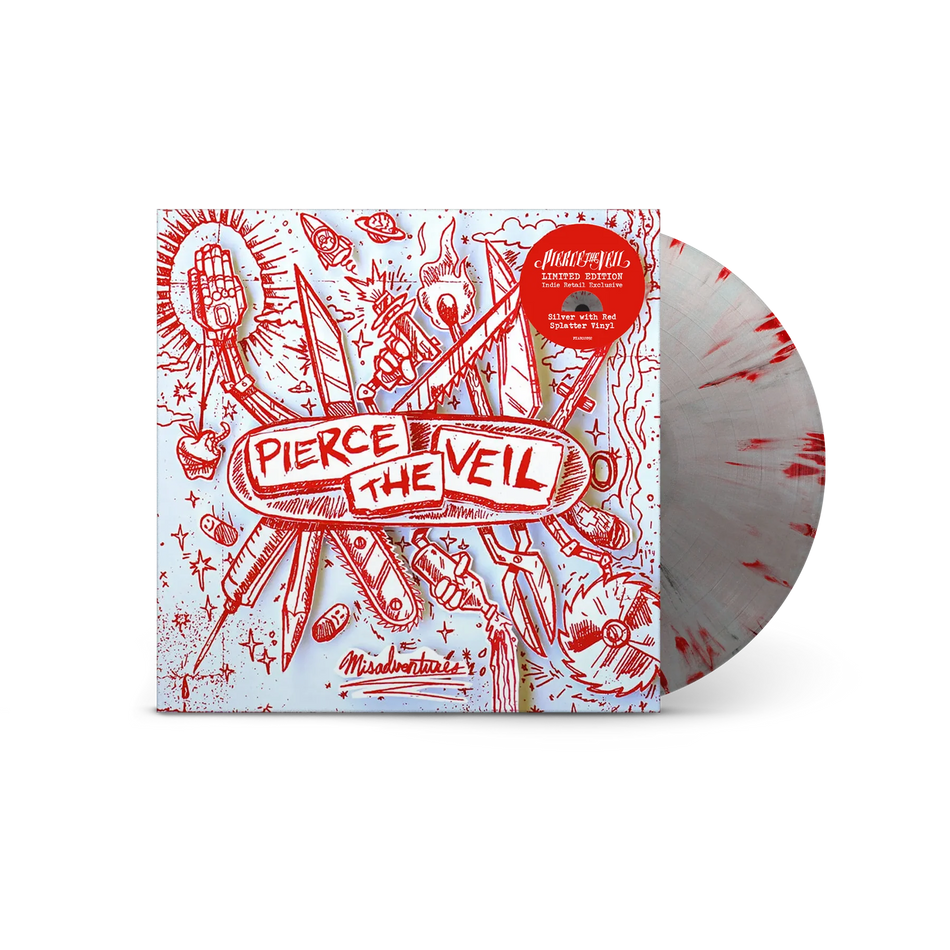 Pierce the Veil - Misadventures [Silver with Red Splatter]