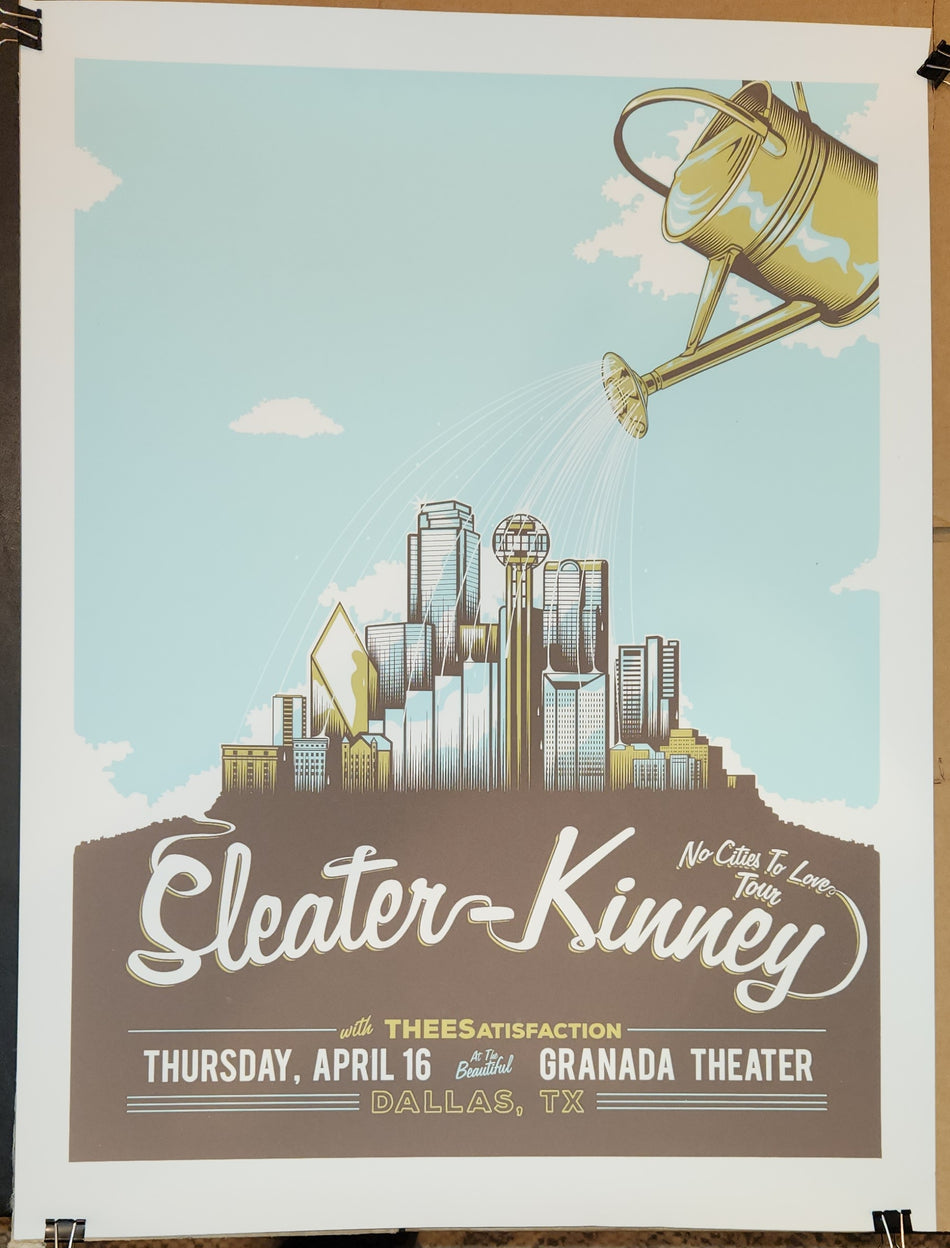 Sleater-Kinney - Teatro Granada, gira por Dallas TX Póster